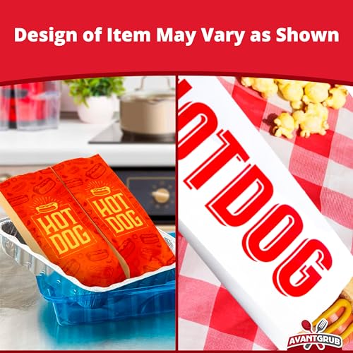 Grease-proof, Warming Foil Hotdog Wrapper Bags 75pk. Classic HotDog Bags in Aluminum Wrap, Keep Hot Dog Warm and Fresh. Super Durable Perfect Party Supplies for Carnival, Fundraiser, Concession Stand