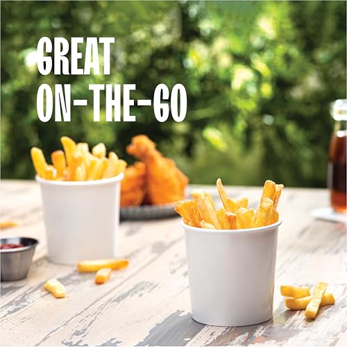 [16 oz. - 50 Sets] Paper Food Container with Lid, Insulated Food Cups with Vented Lids - Hot or Cold To Go Soup Cup, for Soups, Ice Cream and Yogurt - Eco-Friendly - White - size: 16 oz.