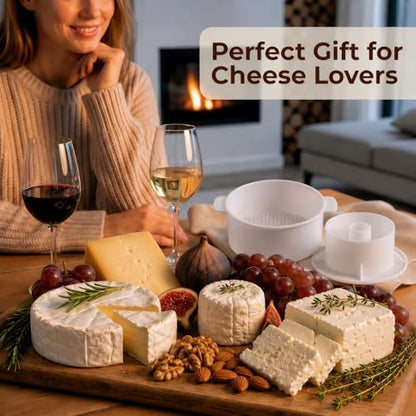 SHSH trade group Cheesemaking Supply Kit 1.2 L with Pressing Plate - Gouda Hard Cheese Mold and Presses Kits for Cheese Making Kit Maker - Cheese Mold and Press