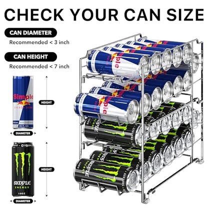 Simple Houseware 2PK Front Loading Tall Skinny Can Dispenser, Chrome - color: Chrome, size: Tall Can