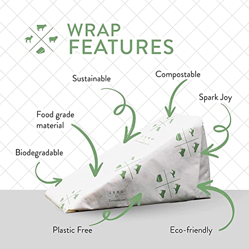 Formaticum 75-Pack Zero Cheese Storage Paper, 9 x 13 Inches | Compostable, Biodegradable, Plastic-Free, Keeps Cheese and Charcuterie Fresh