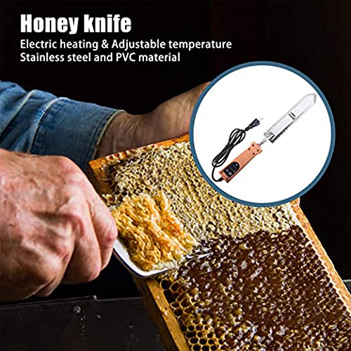 Electric Honey Uncapping Knife Stainless Steel Beekeeping Scraper Cutter Bee Extractor, 50-180°C Temperature Control for Beekeeper