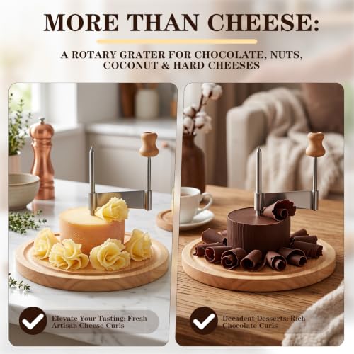 Girolle Cheese Shaver & Cheese Curler Wheel Flower Cutter | Girolle cheese shaver & cheese curler wheel kit. This cheese flower cutter creates perfect flowers from cheese wheel.