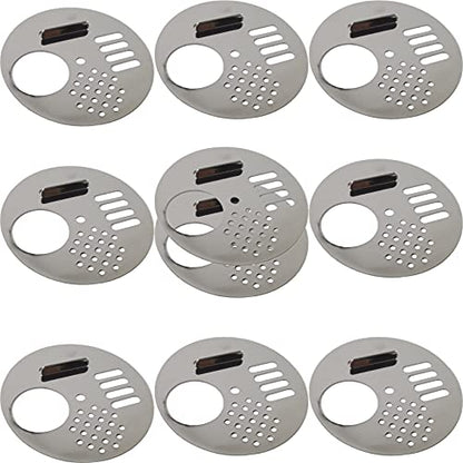 RONYOUNG 10PCS 2.67inch Diameter Stainless Steel Beehive Entrance Gates, Round Rotatable Bee-Entrance, Entrance Disc, Beekeeping Equipment Beehive Tool