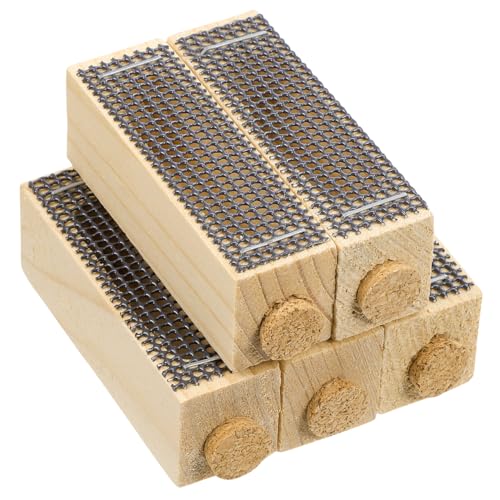TEHAUX Beekeeping Queen Cage - 5pcs Handmade Wooden Bee Cages - Essential Beekeeper Equipment for Queen Rearing & Hive Transport Introduction - Wood Bee Catching Tool