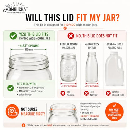 110mm (4.33") Fit - 3-Pack White Plastic Lids for Most 1 Gallon Wide Mouth Jars – PE Foam Liner, Food-Grade, Leak-Resistant Caps (Jars Not Included) - color: White