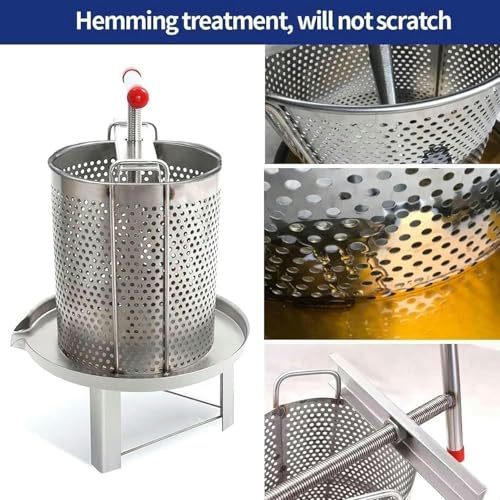 Olive Press, Stainless Steel Press Extractor, Home Honey Manual Press, Juice Wine Press for Carrots Oranges Berries~/