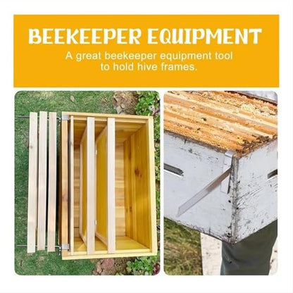 2 Pcs Beehive Frame Holder,Stainless Steel Beehive Frame Perch,Full Frame Capacity Beekeeping Frame Support Bracket Rack