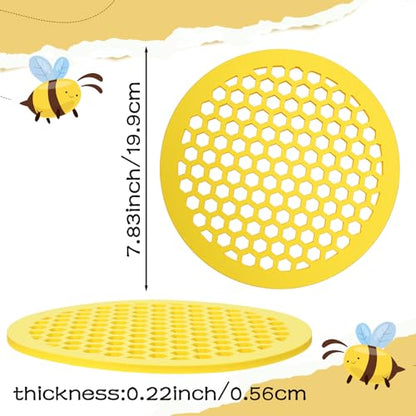 2 Pack Floating Bee Island, 7.83 Inches Lightweight EVA Foam Bee Waterer, Floating Butterfly Bees Feeding Watering Station for Bees Bath, Garden, Outdoor Decor