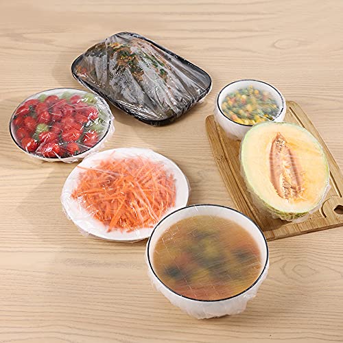 Disposable Food Cover Food Grade Plastic Elastic Food Lids Wrap Bags Refrigerator Fresh-keep Bag for Fruit Vegetable,14-35cm (50PCS) - color: 50PCS