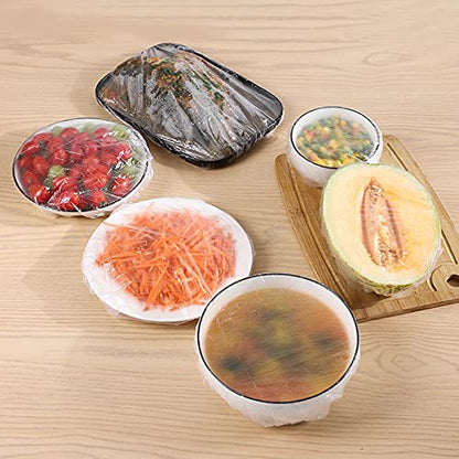 Disposable Food Cover Food Grade Plastic Elastic Food Lids Wrap Bags Refrigerator Fresh-keep Bag for Fruit Vegetable,14-35cm (50PCS) - color: 50PCS
