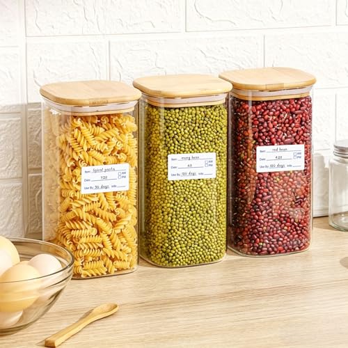 1400 Pcs Removable No-Residue Food Label Stickers, 1 x 2 Inch Date Stickers | Waterproof, Oil-Resistant, and Tear-Resistant Labels for Food Containers, Easy to Write On – Blue & Red