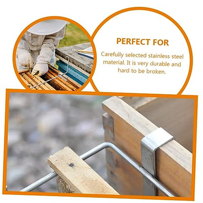 UKCOCO 3pcs Stainless Steel Beehive Frame Holder Beekeeping Tool Beehive Stand Bee Nest Support