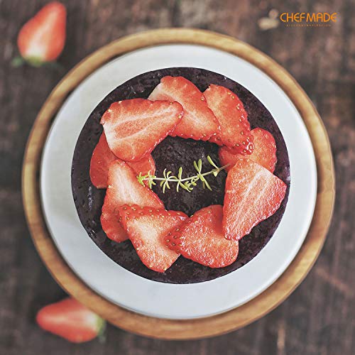 CHEFMADE Mousse Ring Mold, 4-Inch Round Non-Stick Seamless 18/8 Stainless Steel Food Molding - size: 01 - 4" Round 3" (H)
