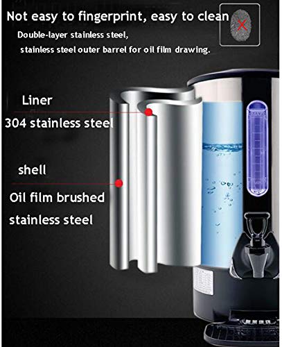 INTBUYING Stainless Steel Large Capacity Commercial 110V Hot Water Dispense Boiler Instant Boiling Machine Heater Electric Kettle Temperature Control for Coffee Tea with Faucet Tap-15.4L - size: 16.3 Quarts
