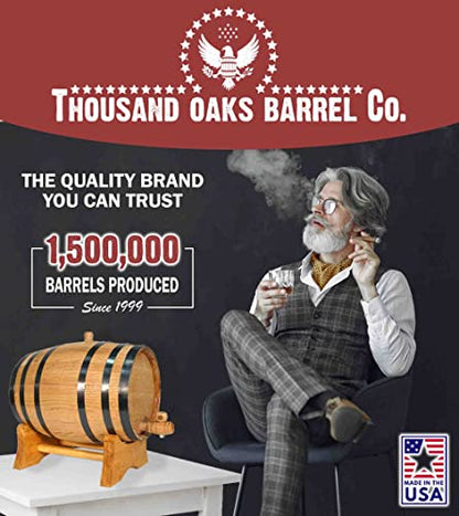 Tennessee Bourbon Whiskey Making Bootleg Kit w/Chalkboard & Book- Thousand Oaks Barrel Co. – Make & Age Spirits in an Oak Cask Keg Mini Barrel - Best Father’s Day Gift Ever (5L)