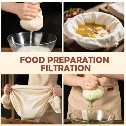 6Pcs Reusable Cheesecloth for Straining 20x20 Inch,100 Grade Cheese Cloths Hemmed 4 Edges, 100% Unbleached Cotton Cheese Cloth,Ultra-Dense Cloth Strainer for Yogurt/Nut Milk/Baking Making 56x42 Weave - size: 6 PCS - 20x20 Inch