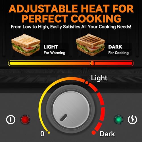Baker’s Friend Panini Grill Press Sandwich Maker, 4-Slices Panini Press Maker, Grill Cheese Sandwich Maker, Indoor Grill Electric, Non Stick Surfaces, Stainless Steel - style: Panini Grill Press Sandwich Maker