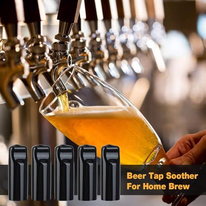 FERRODAY Draft Beer Tap Plug 10 Pieces Keg Faucet Tap Plug Brush Draft Beer Rubber Tap Soother Covers Beer Faucet Brush Plug Beer Faucet Tap Cleaning Plug - 5+5 Keg Faucet Brush Plugs for Keg Beer Tap - size: 5+5 Black