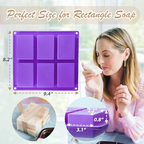 Rectangle Molds Silicone for Deep Chocolate Bar Food Grade Baking Molds for Rice Crispies Treats Cake Chocolate Bar Desserts Ice Cube Wax Melts Soap Homemade Non-stick Molds BPA free DIY Tray Molds - style: Square - 3PCS