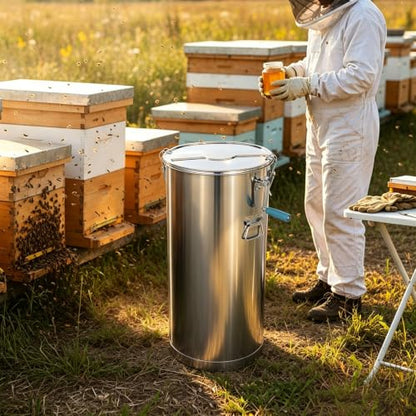 Stainless Steel Manual Honey Extractor,2 Baskets of Honey Machine
