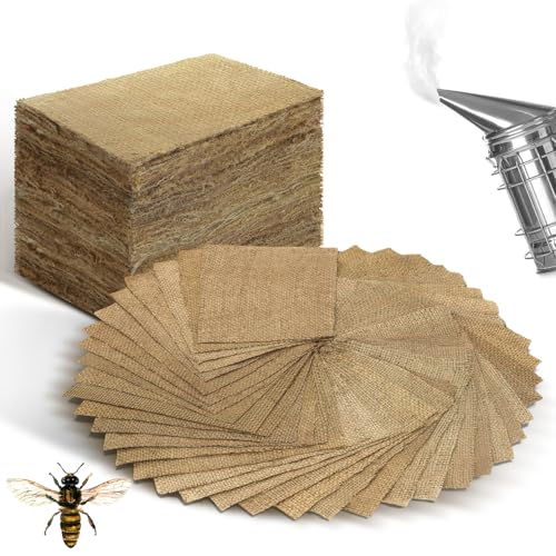Hahafelt 2.2 Pound Burlap Bee Smoker Fuel Pellets, Jute Burlap Smoker Fuel for Beekeeping, Natural Easy to Light, Produces Cool & Light Smoke, Long Continuous Burn for Hive Inspection & Management