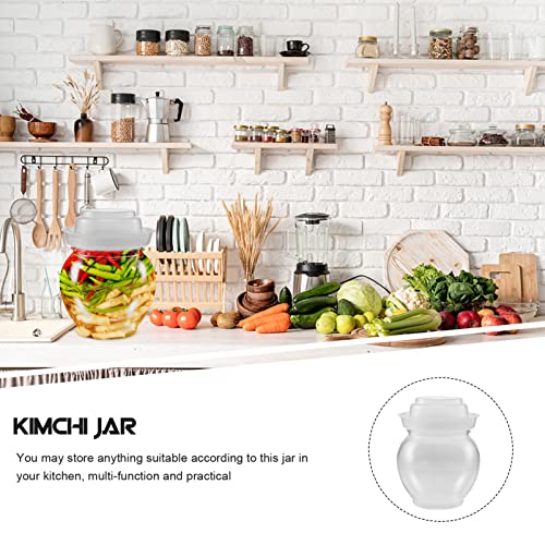 Garneck Transparent Airtight Fermenting Jar for Pickling Large Capacity Vegetable Storage Container Design for Kimchi Sauerkraut and More