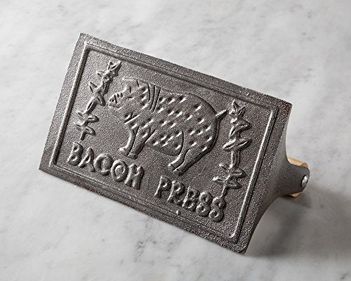 Outset Bacon Press, 6.75 Inches, Metallic - style: Bacon Grill Press