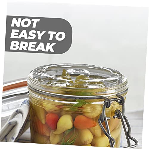 COLLBATH 1pc Fermentation Weight for Wide Mouth Mason Jars Glass Fermenting Lid for Sauerkraut and Kimchi Weight Stone for Optimal Fermentation Environment