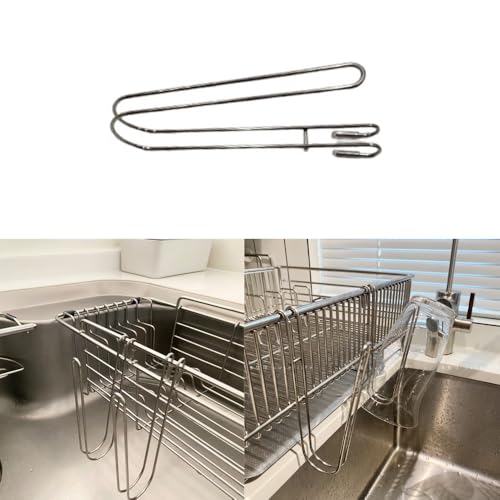 Bottle Drying Rack with Hanging Hook Attachment to Dish Drying Rack Space Saving Baby Bottles Holder Dryer for Kitchen Sink Caddy Organizer Cups Glass Tumblers Wine Decanter Mugs Mason Jars