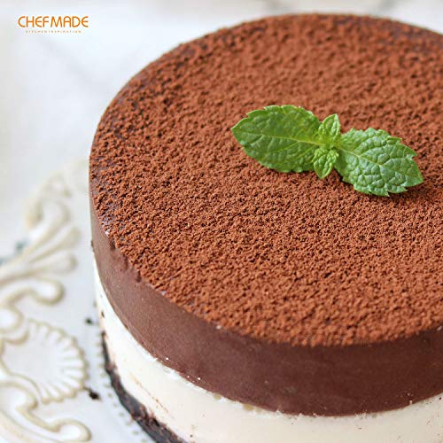 CHEFMADE Mousse Ring Mold, 4-Inch Round Non-Stick Seamless 18/8 Stainless Steel Food Molding - size: 01 - 4" Round 3" (H)