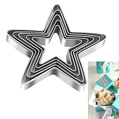 Stars Cookie Cutter, Pack of 5 - style: B-Star