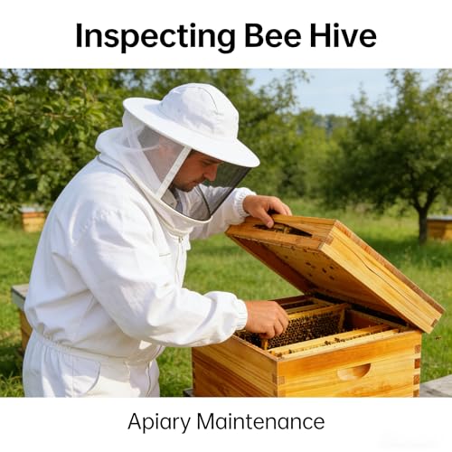 COZIWOW 2-Layer Beehive Wood Sections & Complete Hive Box, Natural Pine Beehive Kit with Frames, Sections of Wood for Beehives, Beekeeping Supplies for Langstroth Hives