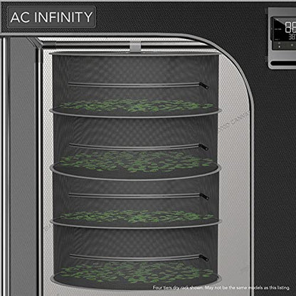 AC Infinity Herb Drying Rack, 2-Layer Hanging Mesh Net for Plants, Seeds, | and Buds, 18" Diameter Fit in Grow Tents Closets Hydroponics - size: 2-Tier
