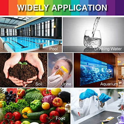 6 Pack pH Test Papers 480 Strips Litmus Paper Full Range 1-14 | pH Test Strips Soap Making Testing for Water Wine Saliva Urine Soil, pH Strips 6 Test Pipette Droppers with Storage Case