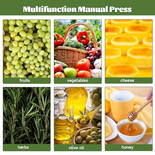 3L Fruit Wine Press Fruit Cider Grinder w/Dual Stainless Steel Barrels Manual Juice Maker Cider Apple Grape Tincture Vegetables Honey Olive Oil Making Press for Herb Vegetables Home Kitchen Use - size: 3L/0.8Gallon