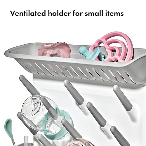 OXO Tot Expandable Drying Rack – Space-Saving Drying Rack | Newborn and Baby Essentials | Breastfeeding Essentials | Dry Baby Bottles | Save Space in Kitchen - size: Expandable