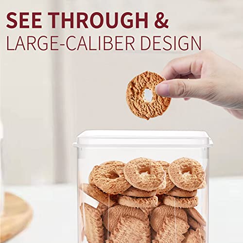 PRAKI 10 PCS Flour Sugar Storage Containers for Organizers and Storage | BPA Free, Airtight Food Storage Containers with Lids for Sugar, Flour, Baking Supplies, Versatile Kitchen Containers, Black