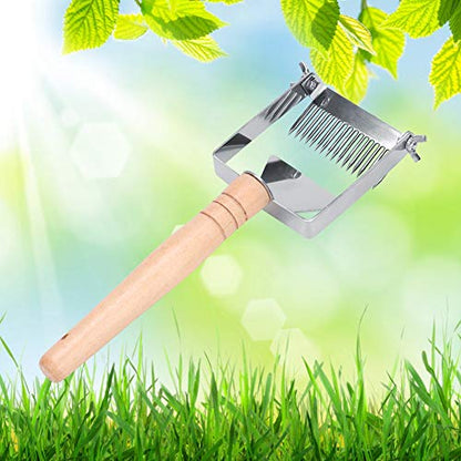 Stainless Steel Adjustable Beehive Scraper, Beekeeping Uncapping Fork Equipment for Efficient Honey Collections