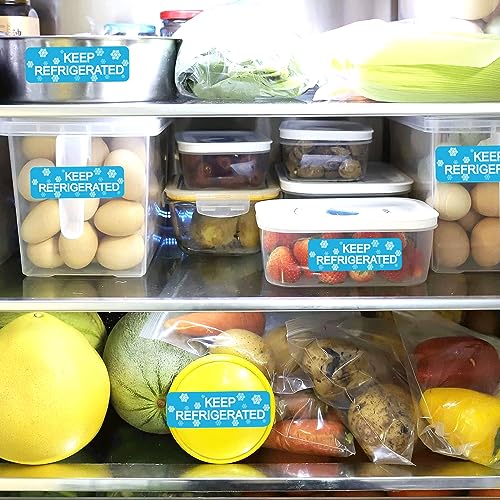 Rectangle Keep Refrigerated Sticker Waterproof Rectangle Refrigerated Label | Blue Keep REFRIGERATED Food Packaging Warning Labels Pharmacy Drugstores Warning Label 500 Pcs Cold Food Shipping 0.5X1.5'' - color: Blue, size: 0.5 X 1.5 Inch Rectangle