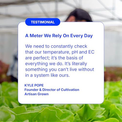 Bluelab Combo Meter for pH, Temperature & Conductivity in Water - Easy Calibration, Digital EC/TDS/PPM Tester for Hydroponics & Indoor Plants (METCOM) - style: pH/EC/Temp Meter in Hydroponic Solutions