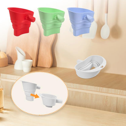 Flour Funnel for Kitchen Aid&Cream Scraper Set, Silicone Food-Grade | Stand Mixer | Leak-Proof Large Capacity Collapsible Design (Blue, Extended * 2 + Cream Scraper Set) - color: blue, size: Extended * 2 + cream scraper set
