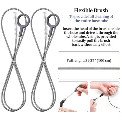 Patelai 8 in 1 Hydration Bladder Cleaning Kit Includes 3 Different Brushes and Drying Collapsible Bladder Frame, Water Reservoir Backpack Cleaning Kit - color: Gray