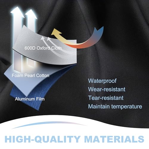 Keg Cooler Bag, 5 Gallon Insulated Home Brewing Fermentation Cooler, Waterproof Beer Keg, Corny Brew (27" Hx13 D, 2 Handles Shoulder Strap)