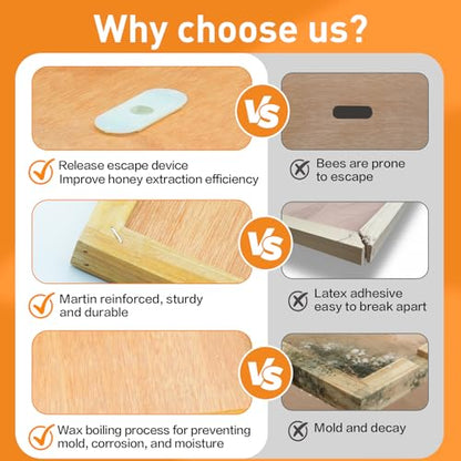 2 Pcs Beehive Inner Cover 10 Frame Beeswax Coating,Beehive Ventilated Inner Cover,Wooden Hive Box Cover with Feeding Hole for Beekeeping Tool,All eginners and Professional Beekeepers(2 Pcs)