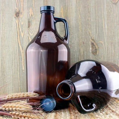 0.5 Gallon Brown,Glass Jar with Lid - color: 0.5 Gallon Brown