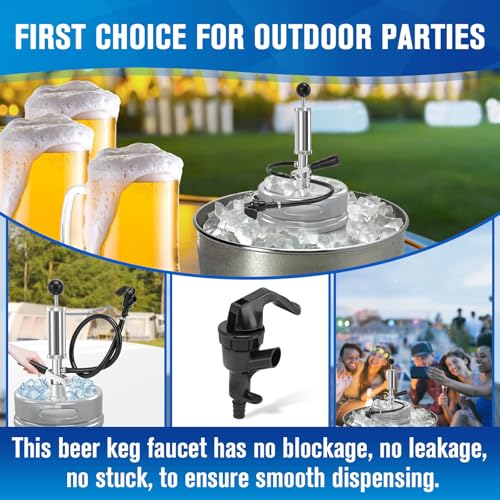 Keg Party Pump, 4" Keg Tap Kit Keg Pump Taps - size: 4 Inch