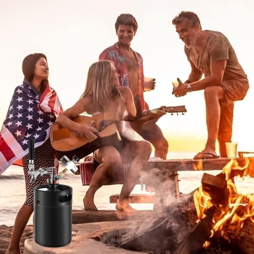 Hold Stable Pressure 0-60 PSI Mini Keg Regulator, No Leaking Portable Cornelius Corny Beer Growler Outdoor Picnic Party Carbonation CO2 Gas Ball Lock Disconnect Mini keg Charger Regulator