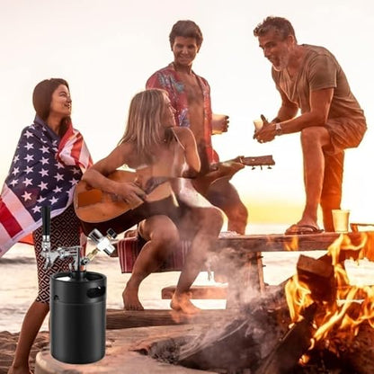 Hold Stable Pressure 0-60 PSI Mini Keg Regulator, No Leaking Portable Cornelius Corny Beer Growler Outdoor Picnic Party Carbonation CO2 Gas Ball Lock Disconnect Mini keg Charger Regulator
