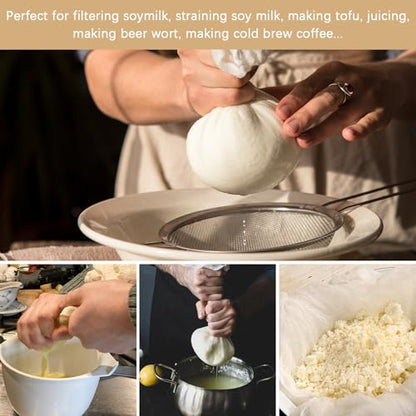 40 Pcs 20x20 Inch Cheese Cloths Grade 100 Hemmed Cheesecloth for Straining Cloth Strainer Reusable Cotton Cheesecloth for Cheese Making Supplies, Juicing, Canning, Cooking, Baking